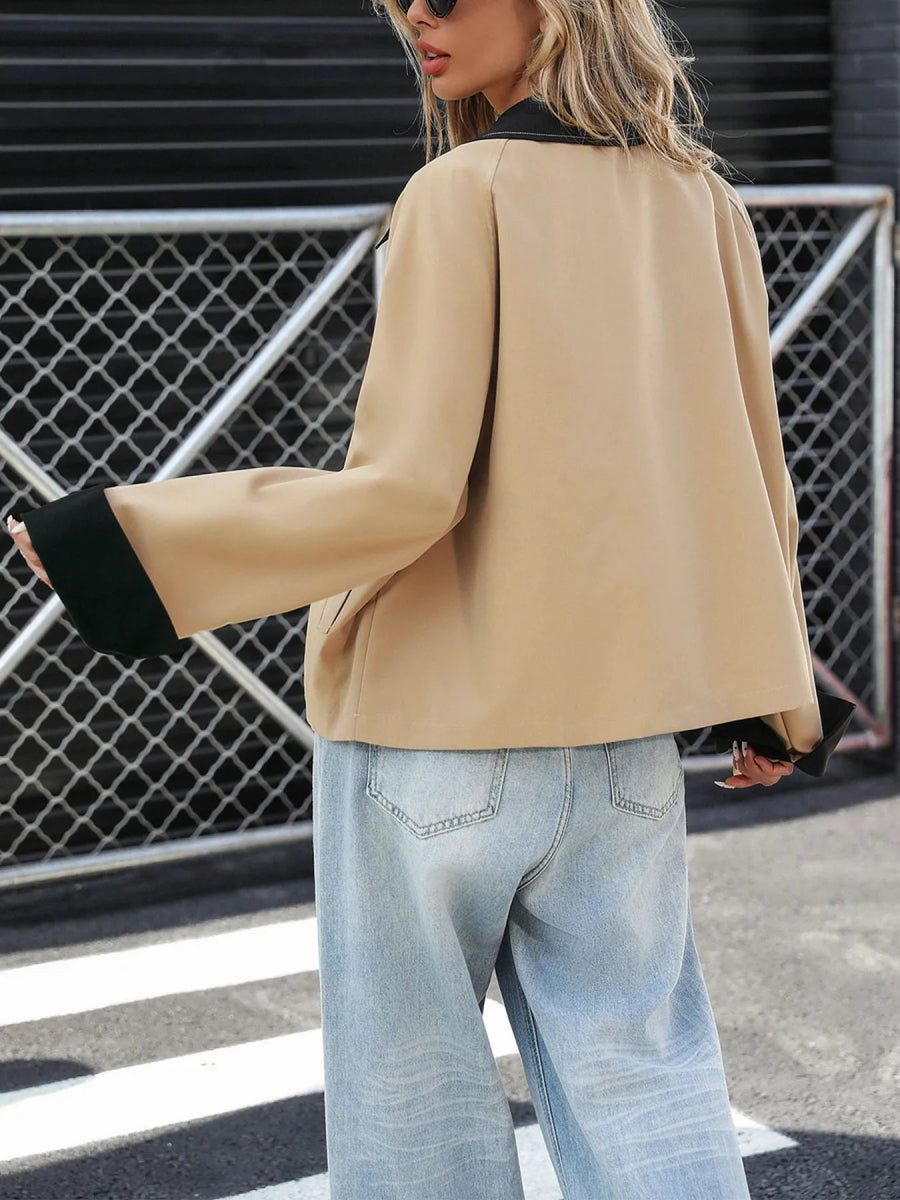 Color Block Button - Up Casual Jacket - Love Salve