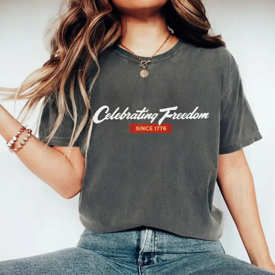 4th of July T-Shirt – Celebrating Freedom Since 1776 Patriotic Tee - Product back view by Adorb.co