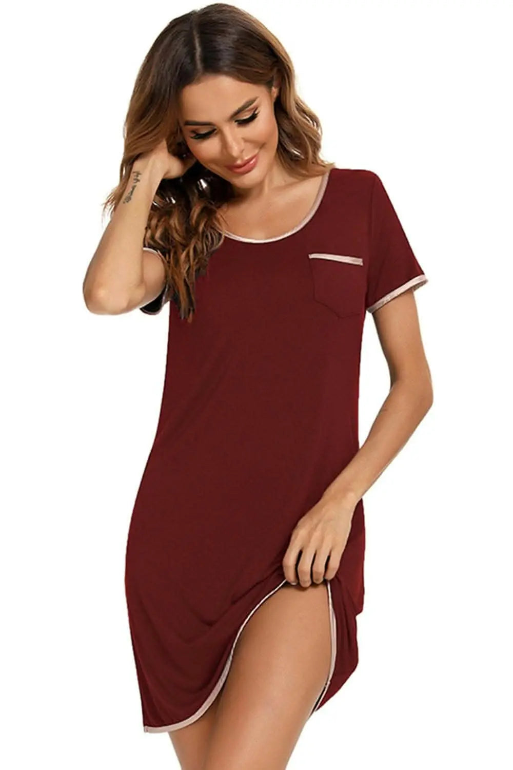 Cozy chic round neck dress - Love Salve 