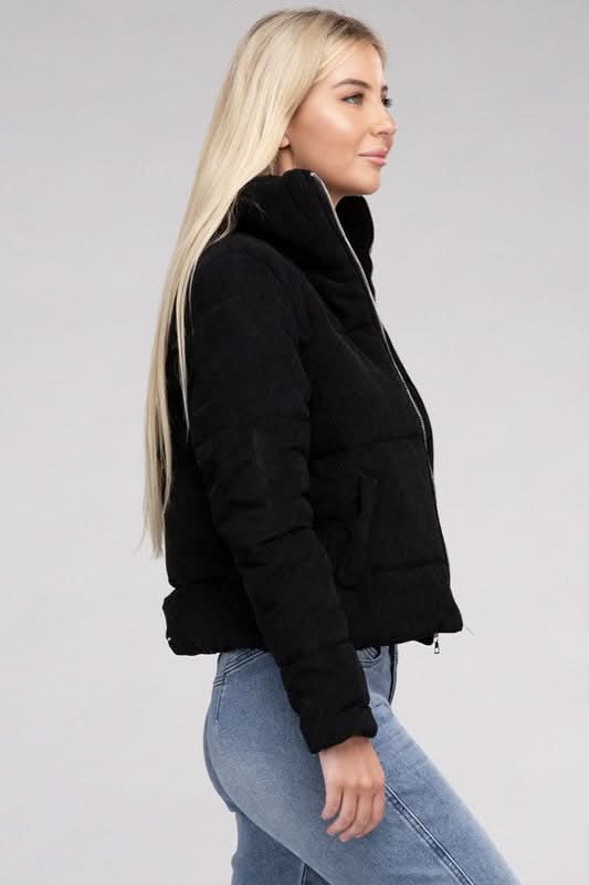 Corduroy Zip-Up Jacket - Love Salve 