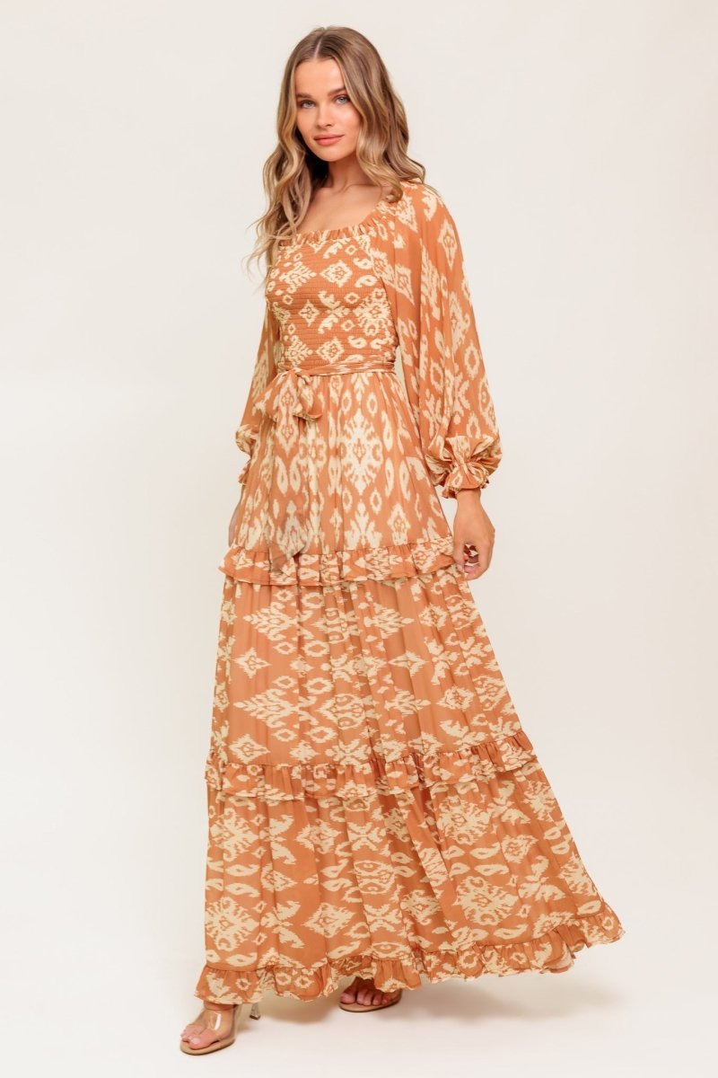 COSMOPOLITAN ELEGANCE WOVEN MAXI DRESS - Love Salve 