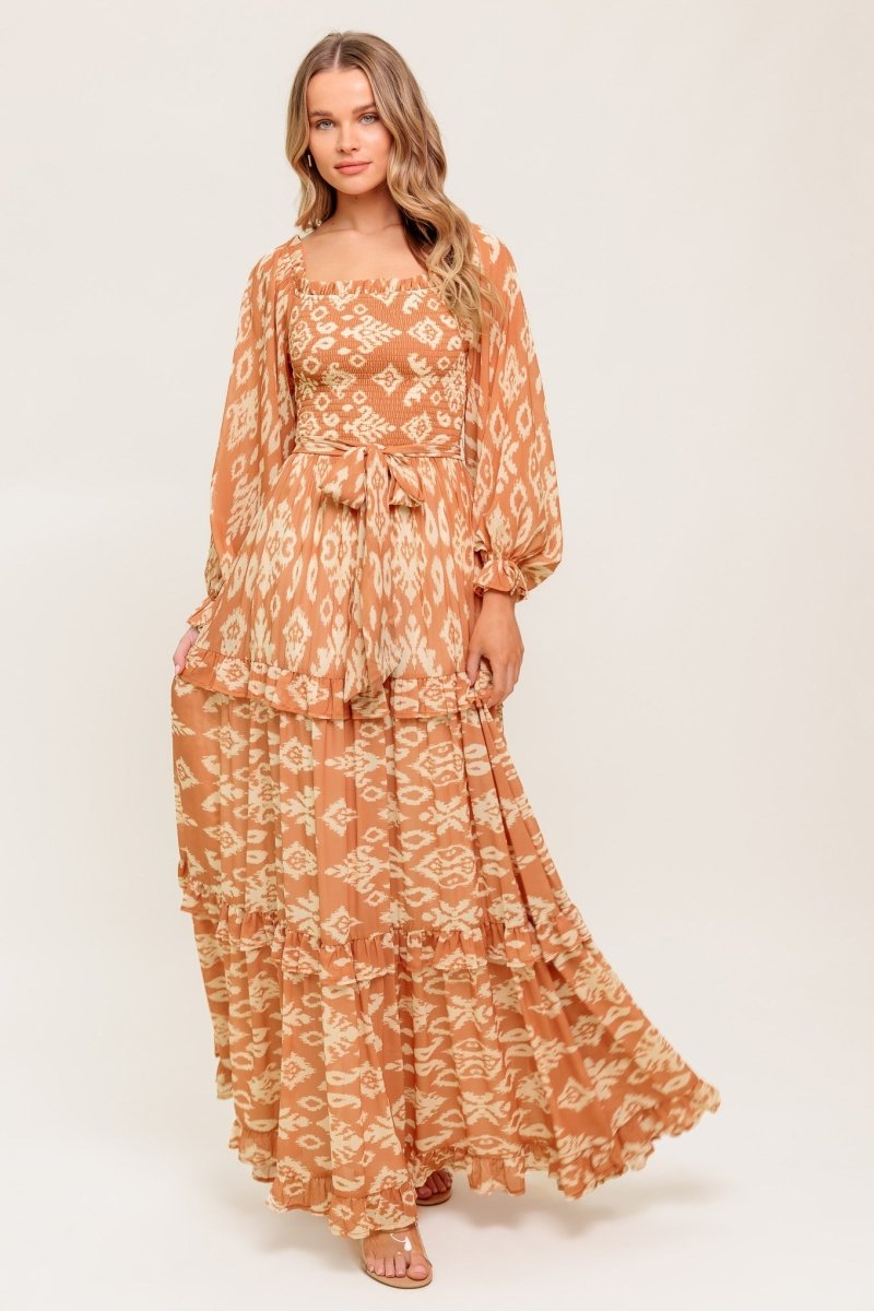 COSMOPOLITAN ELEGANCE WOVEN MAXI DRESS - Love Salve 