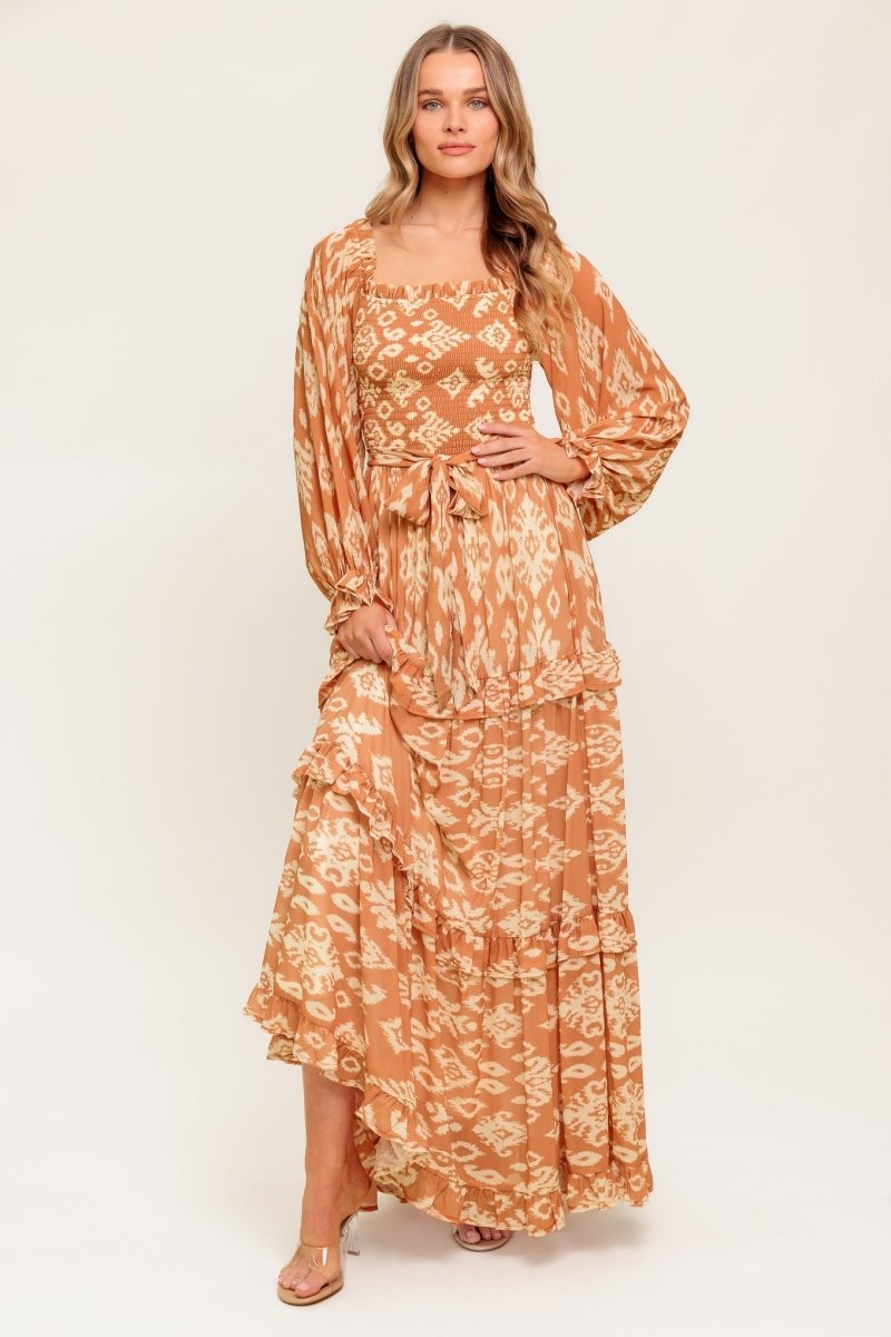 COSMOPOLITAN ELEGANCE WOVEN MAXI DRESS - Love Salve 