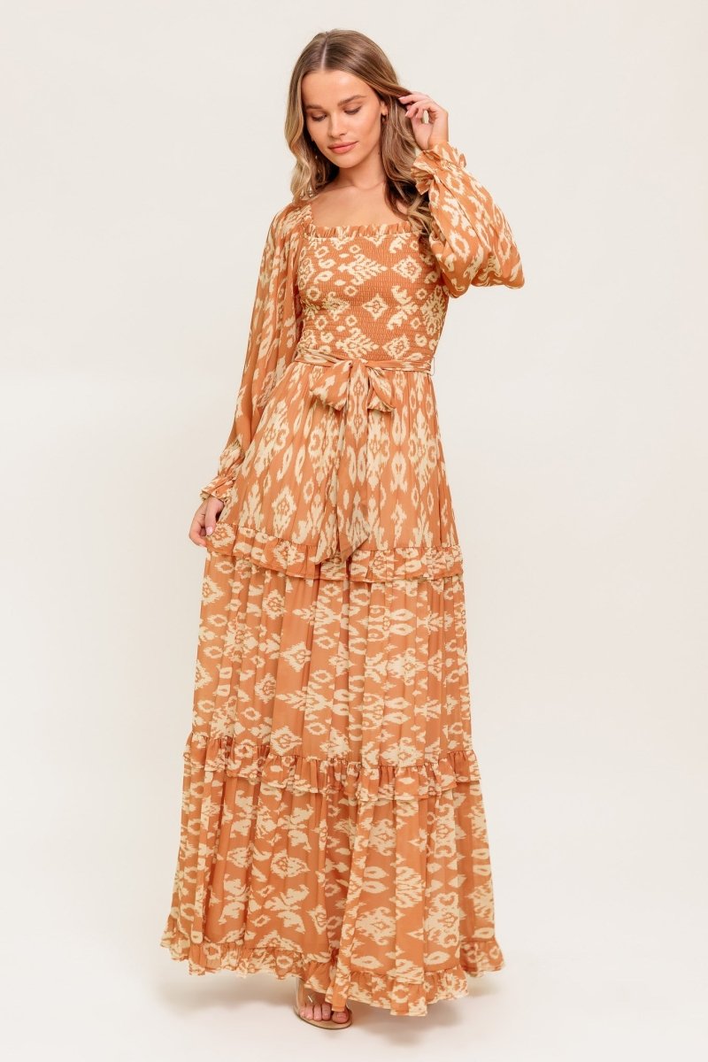 COSMOPOLITAN ELEGANCE WOVEN MAXI DRESS - Love Salve 