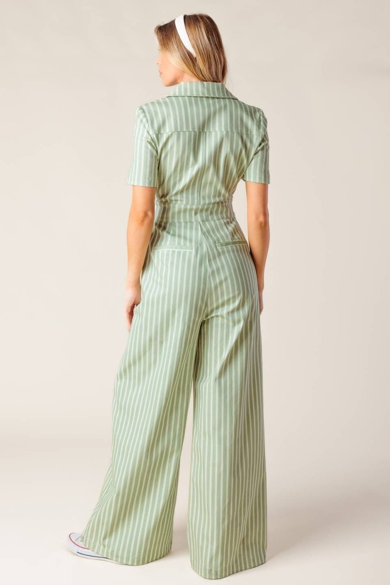 COUNT ME IN OLIVE WOVEN JUMPSUIT - Love Salve