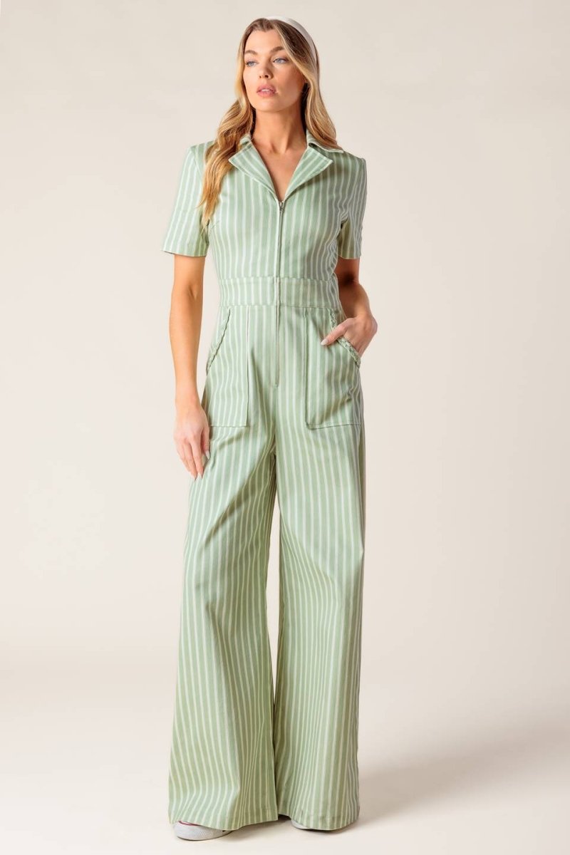 COUNT ME IN OLIVE WOVEN JUMPSUIT - Love Salve
