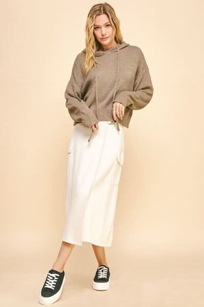 Cozy Drop Shoulder Hooded Sweater by Davi & Dani - Love Salve