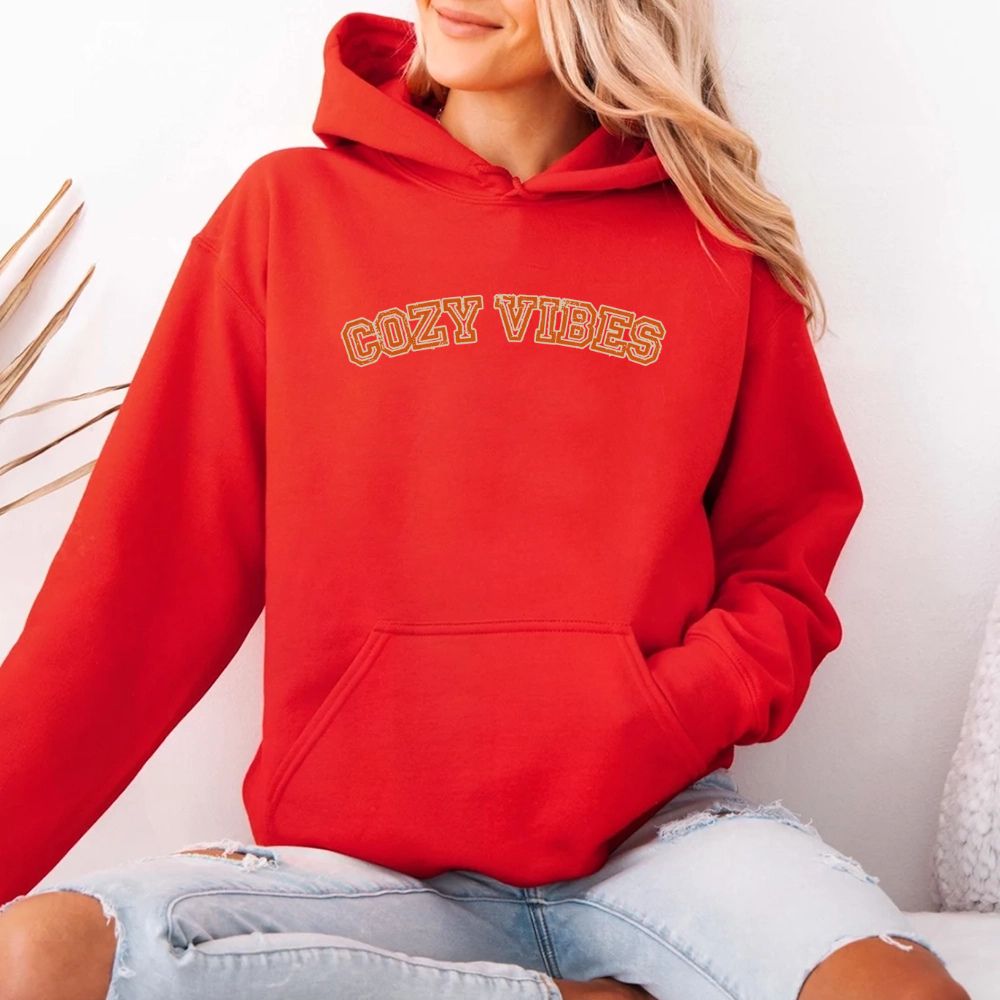 Cozy Vibes Fall Hoodie Adorb Custom Tees