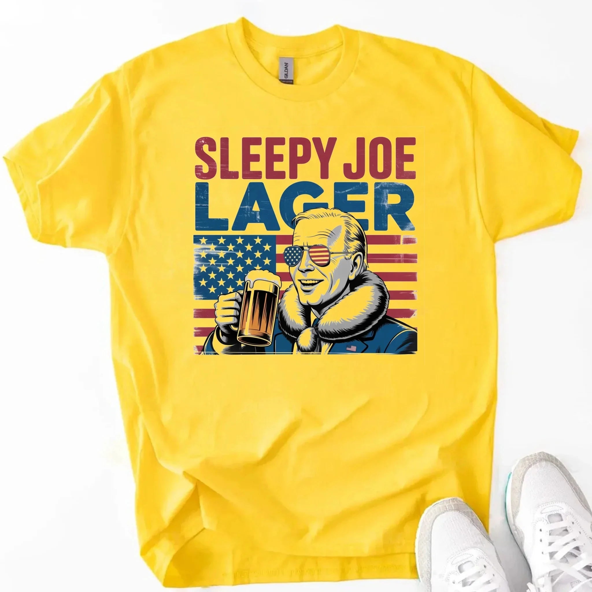 Sleepy Joe Lager 4th of July Shirt – Funny Biden Beer Tee for Independence Day Adorb.co
