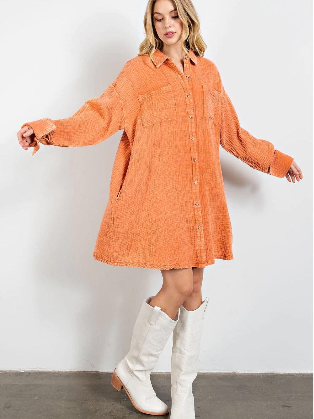 Everyday Orange Mini Dress