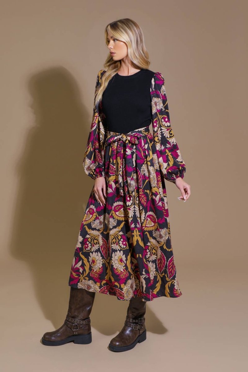 CRUSHING ON COZY WOVEN MIDI DRESS - Love Salve