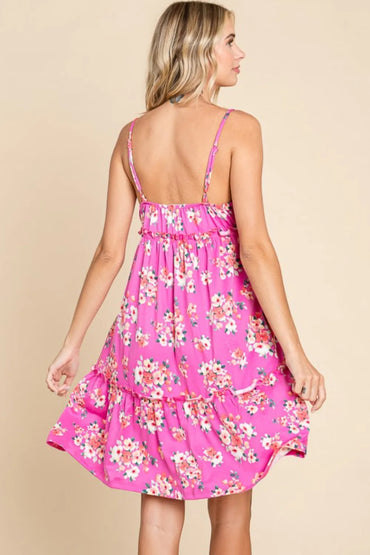 Culture Code Full Size Floral Ruffled Cami Dress for Women - Love Salve