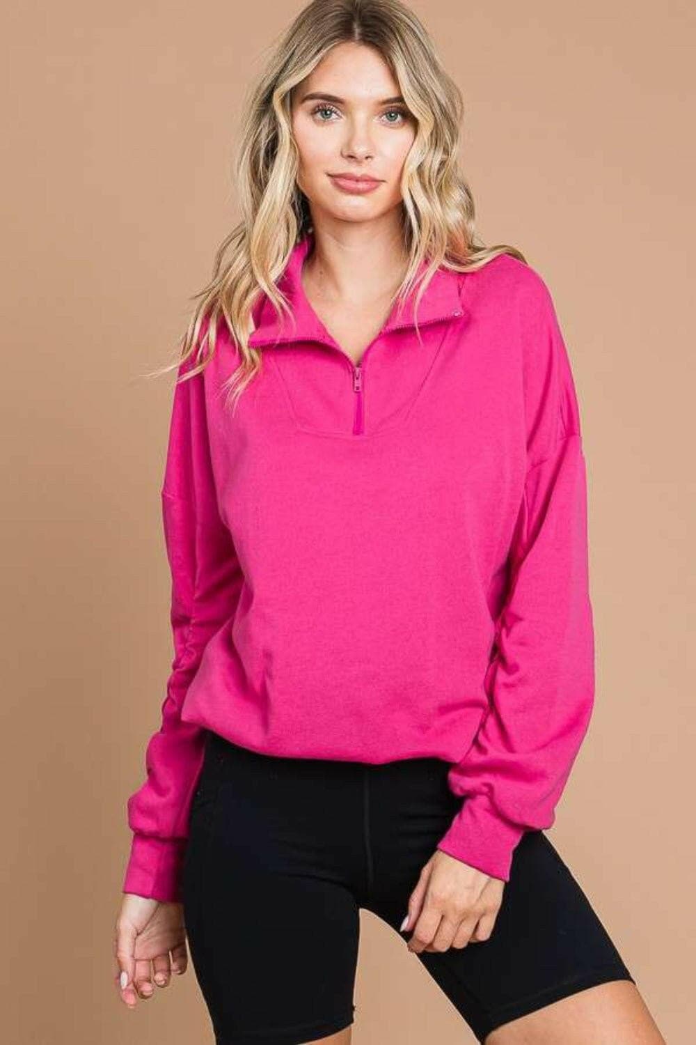 Cozy Elegance: Half Zip Knit SweaterCozy Elegance: Half Zip Knit Sweater
 Step into a world of cozy sophistication with the Cozy Elegance: Half Zip Knit Sweater. This exquisite piece combines comfort aLove Salve Half Zip Knit SweaterTIKTOK