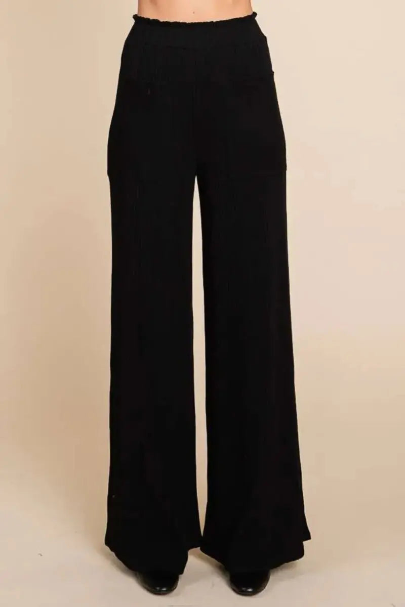 Culture Code Full Size High Waist Wide Leg Pants for Women - Love Salve 