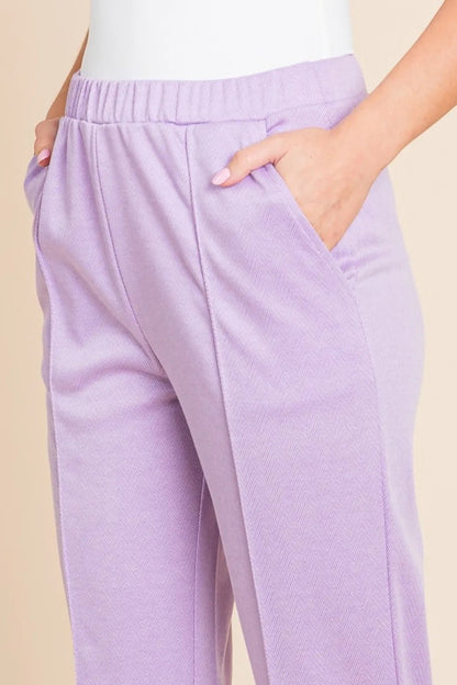 Culture Code Full Size Pin Tuck Detail Slim Pants for Women - Love Salve 