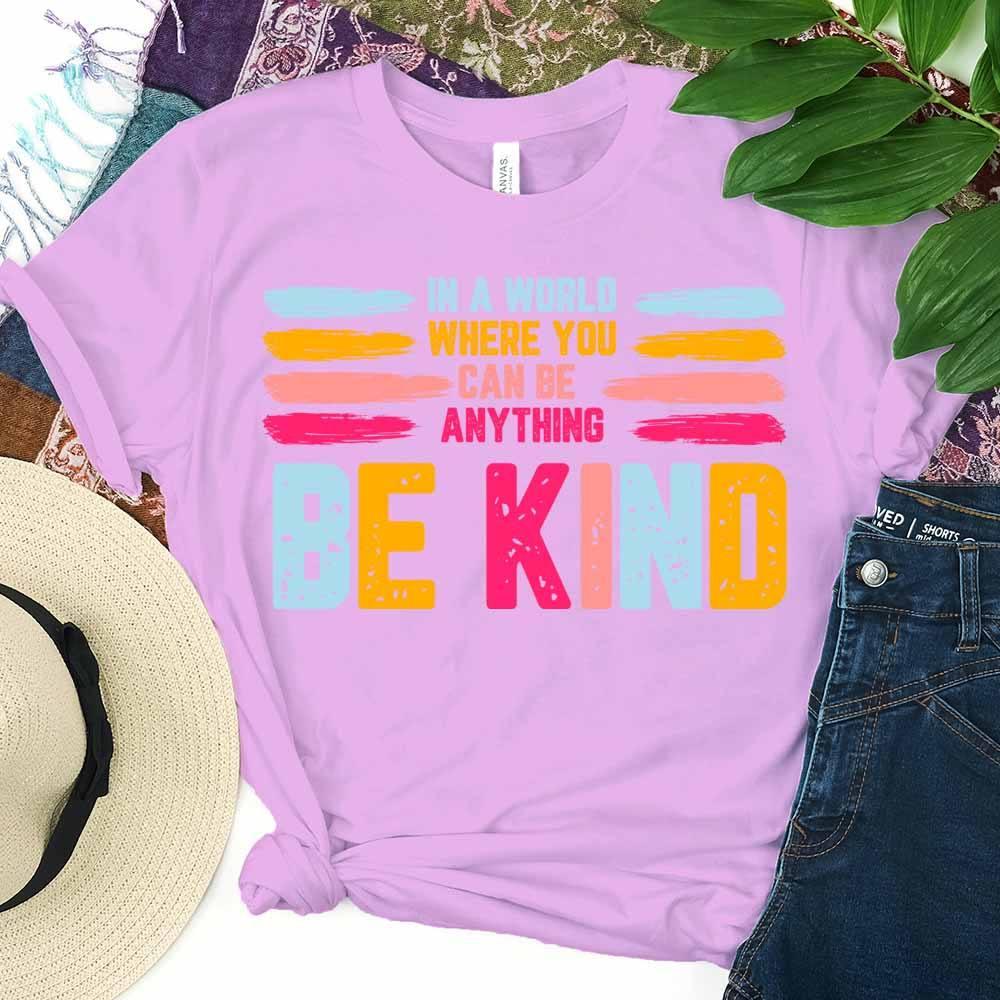 Back view of the Adorb.co Be Kind Tee, showing the smooth drape of the quality fabric and relaxed silhouette of this unisex t