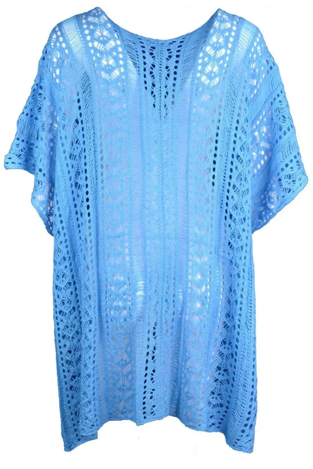 Chic sheer v-neck cover-up with tassels - Love Salve 
