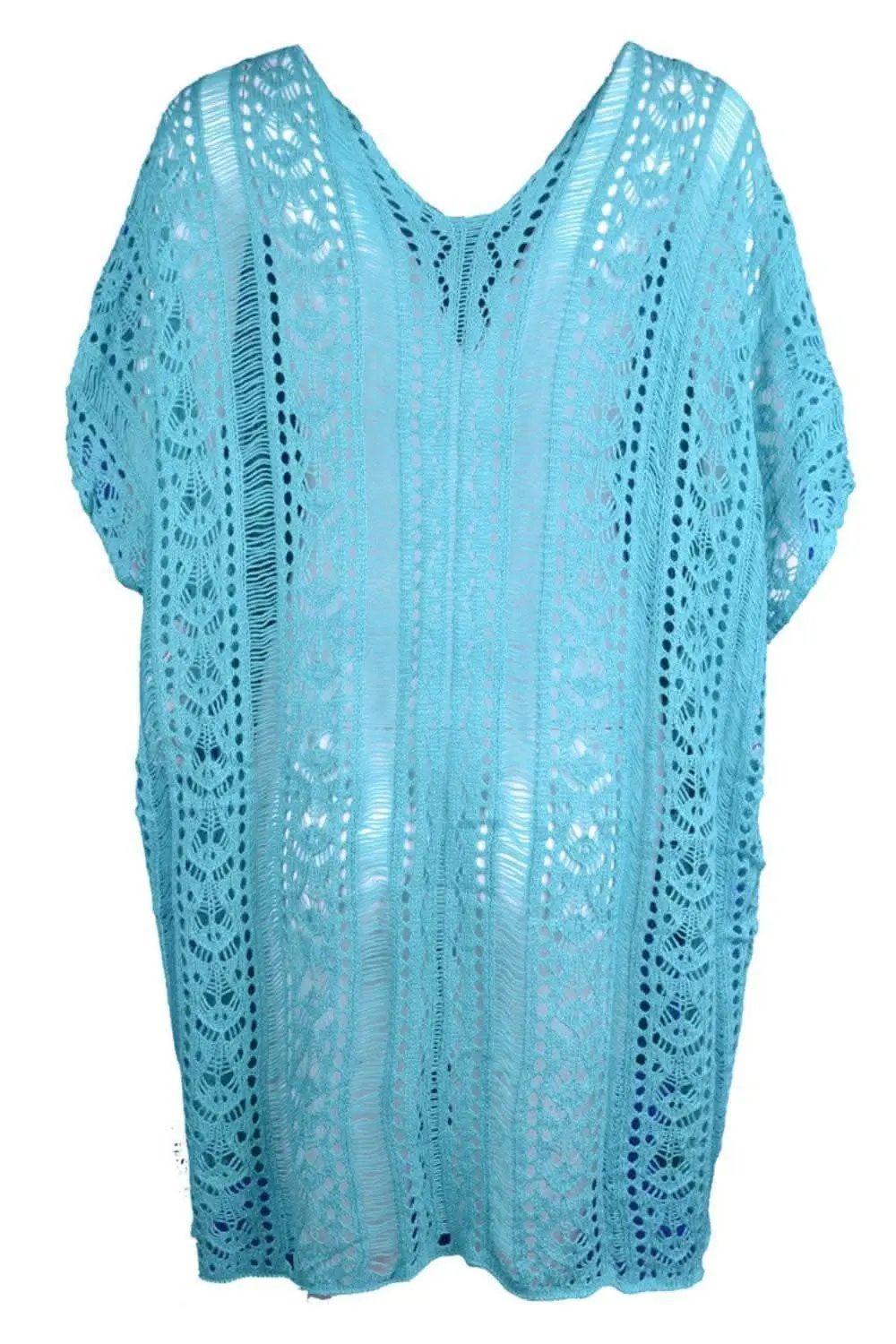 Chic sheer v-neck cover-up with tassels - Love Salve 