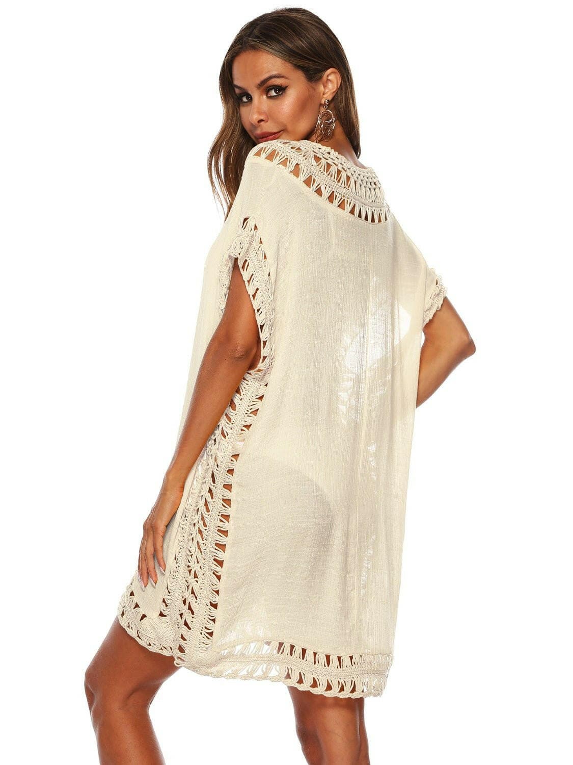 Elegant Sheer V-Neck Cutout Beach Cover-UpUpgrade Your Beach Look with Our Elegant Sheer V-Neck Cutout Beach Cover-Up
 
 
Cutout Sheer: Embrace allure with a hint of skin peeking through, keeping you both coLove Salve -Neck Cutout Beach Cover-Swim