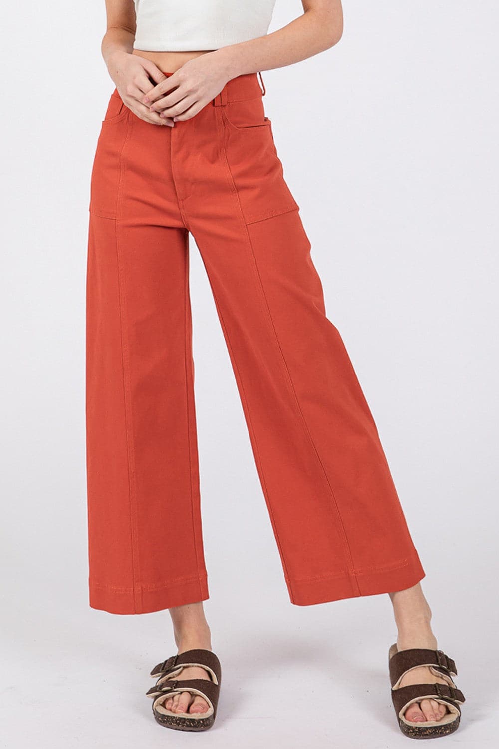 SAGE + FIG Wide Leg Cropped Pants.