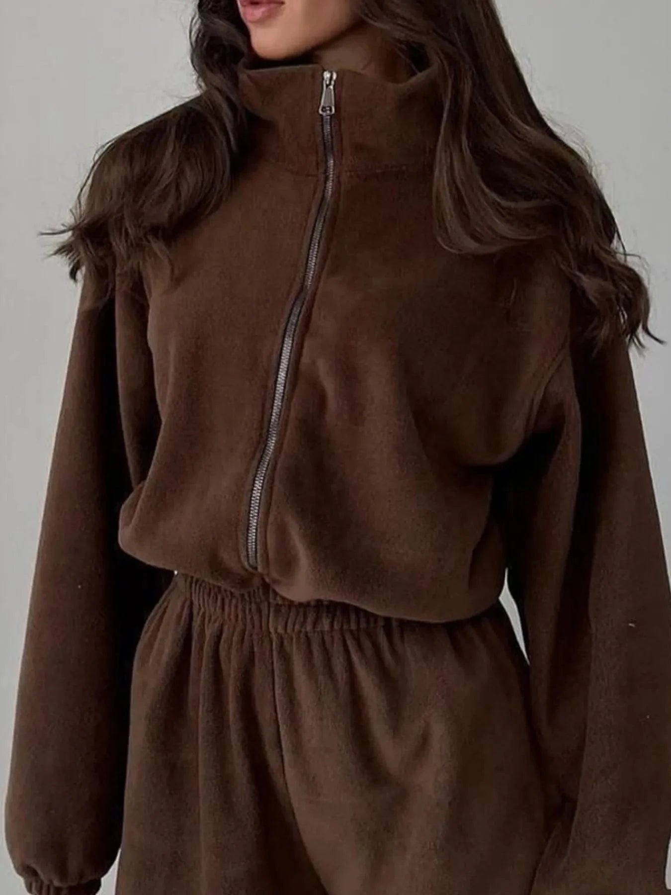 Zip Front Long Sleeve Jumpsuit Coco’s Tee Boutique