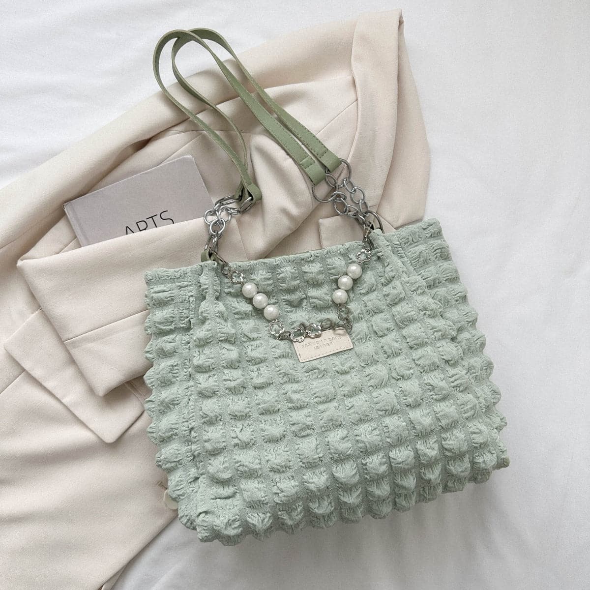 Chic bubble textured tote bag for every occasion