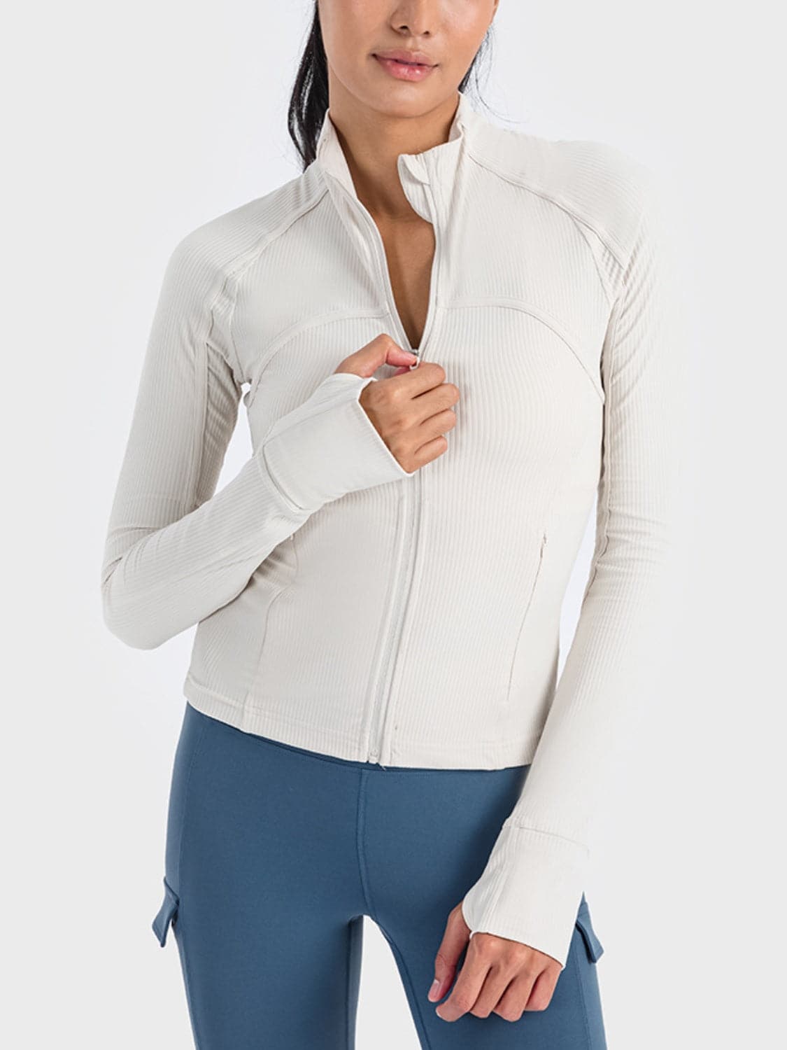 Zip-Up Long Sleeve Sports Jacket.