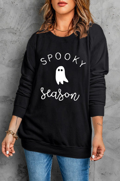 Spooky graphic pullover, long sleeves