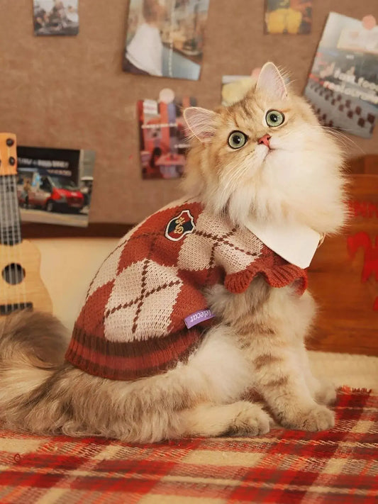 Argyle Pattern Pet Sweater Simply Love