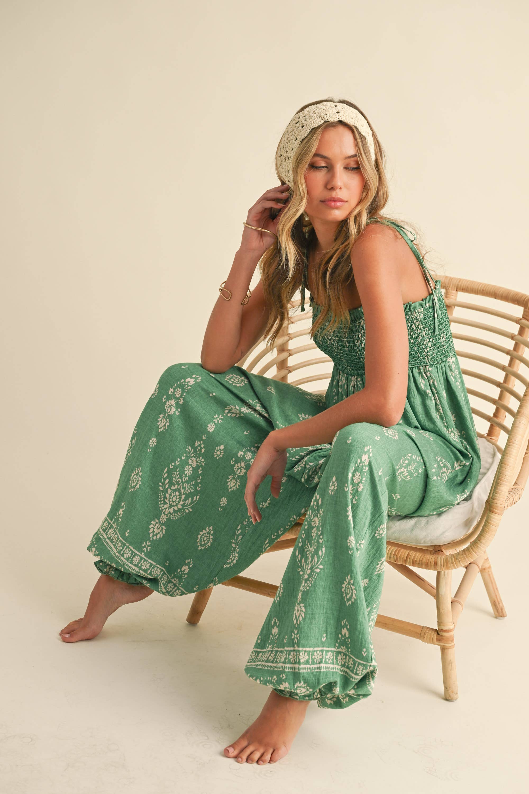 Wildflower Dreams Balloon Jumpsuit Boho Summer Style Fitkitty Culture Athleisure Wear, Yoga Wear & Women's Clothing