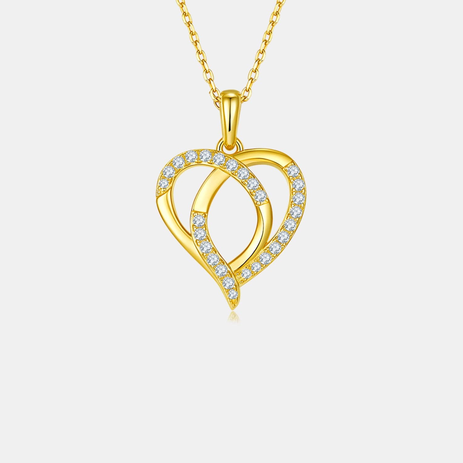 Moissanite 925 Sterling Silver Heart Shape Necklace.