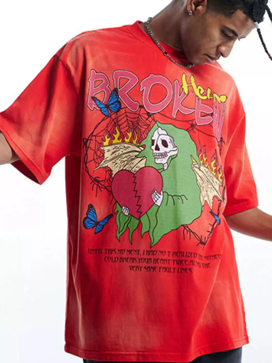 Men's Graphic Round Neck T-Shirt Simply Love