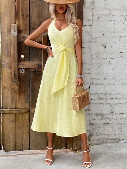 Halter Neck Midi Dress.