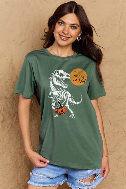 Dinosaur skeleton cotton tee