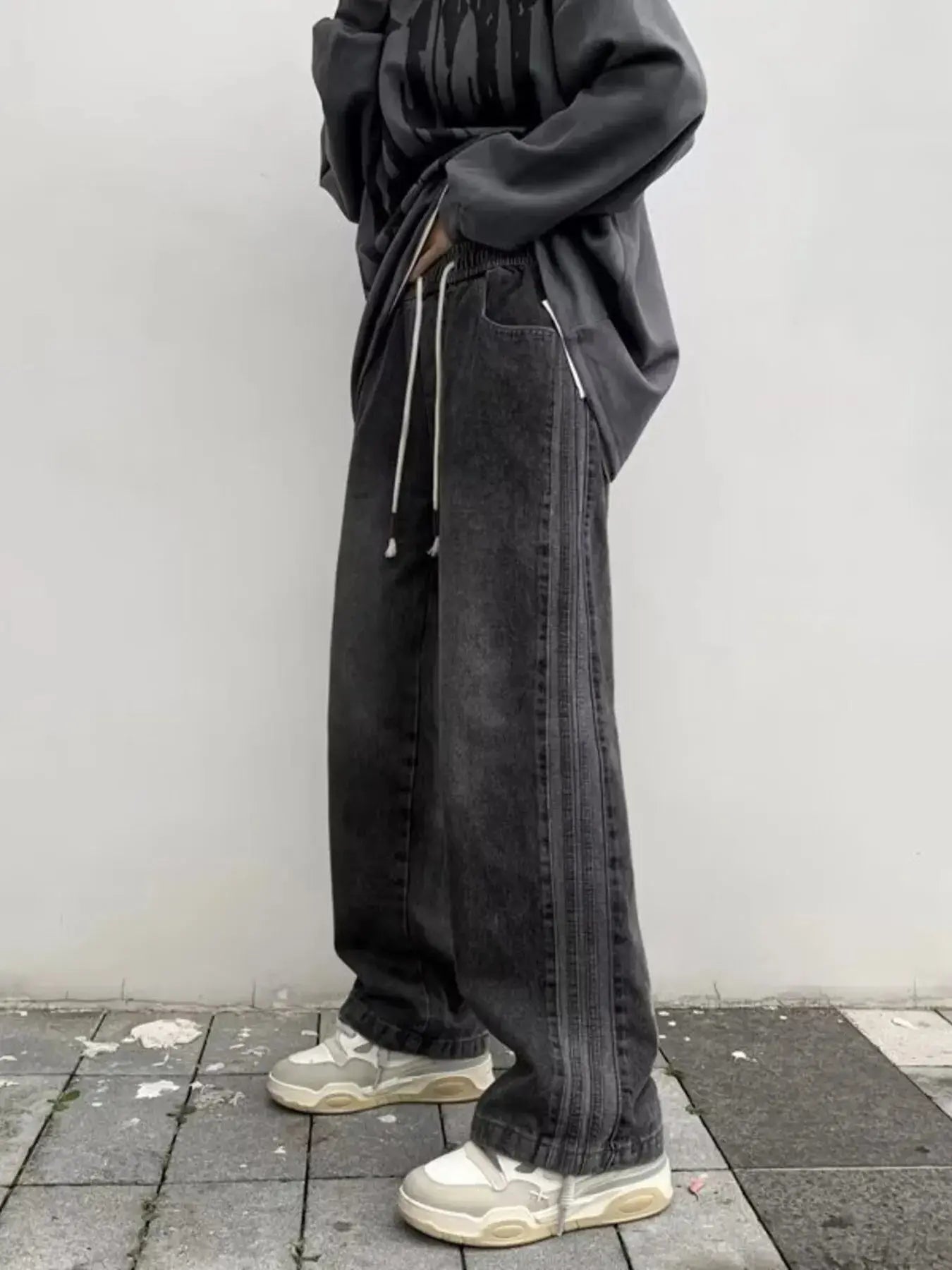 Men's Full Size Vintage Wash Wide Leg Jeans Plus Size Simply Love
