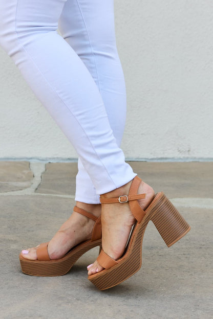 Weeboo Feel It Platform Heel Sandals.