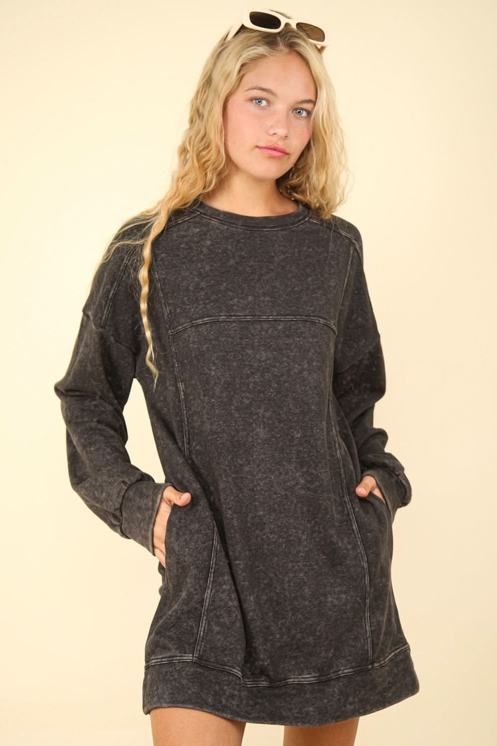 Very J oversized sweatshirt dress