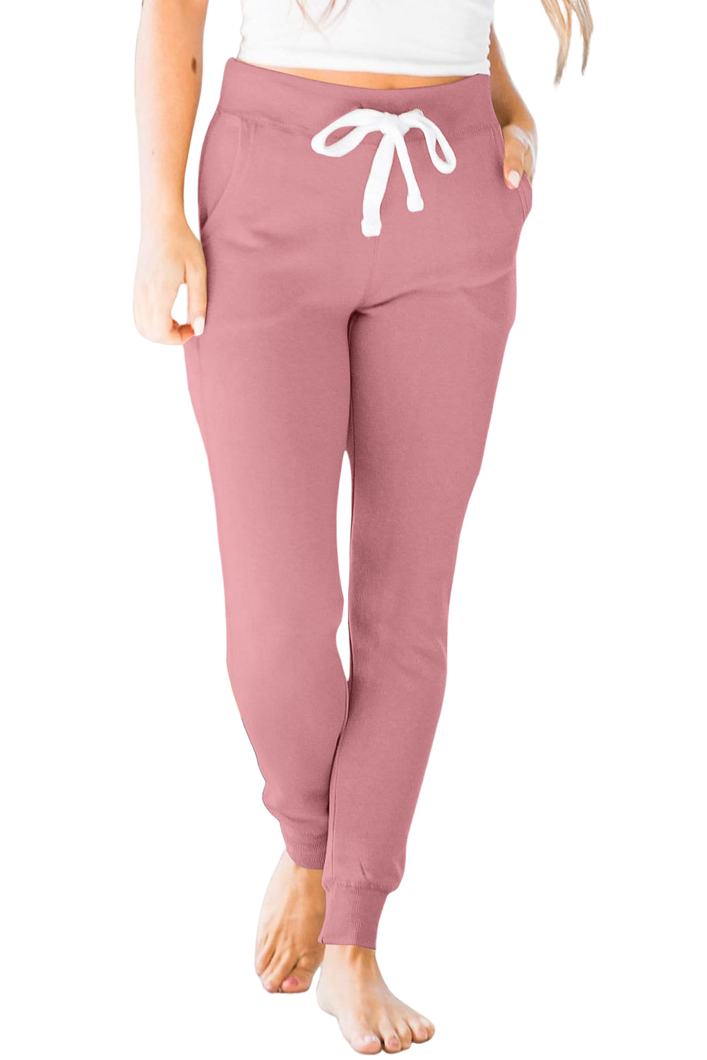 Fuchsia joggers with pockets