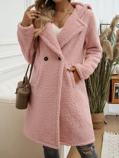 Cozy teddy coat with pockets