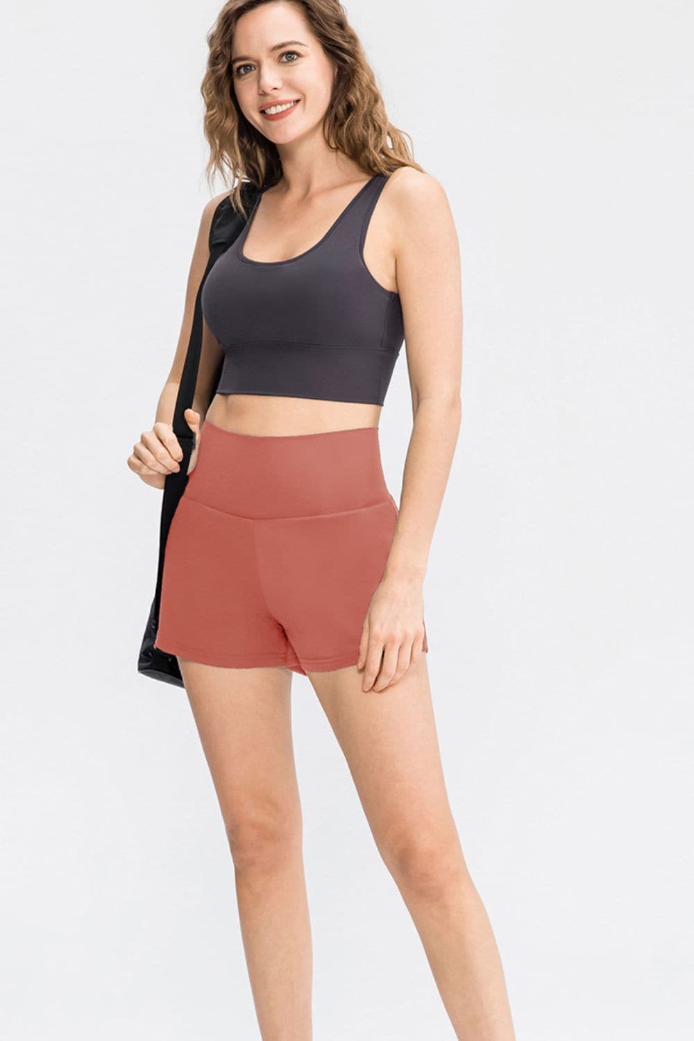 Wide Waistband Sports Shorts with Pockets.