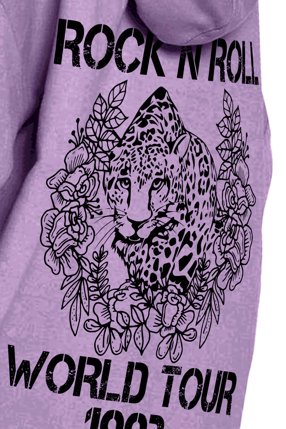 Simply Love Leopard Hoodie: Graphic Slogan