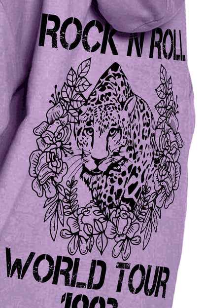 Simply Love Leopard Hoodie: Graphic Slogan