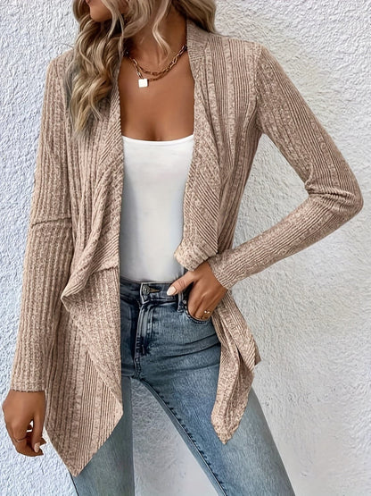 Open Front Long Sleeve Cardigan.