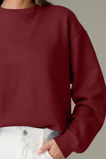 Cozy Essentials: Classic Round Neck Long Sleeve Sweatshirt