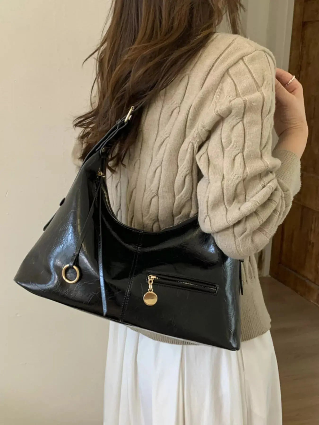 Leather Hobo Shoulder Bag Simply Love