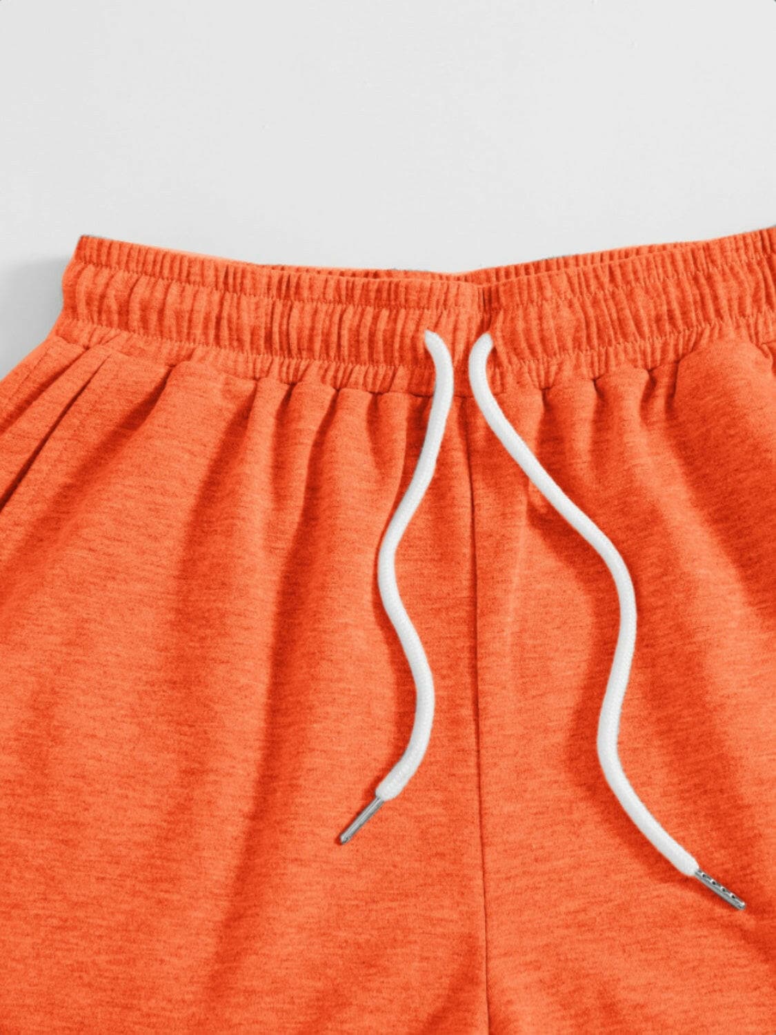 Drawstring Pocketed Elastic Waist Shorts.