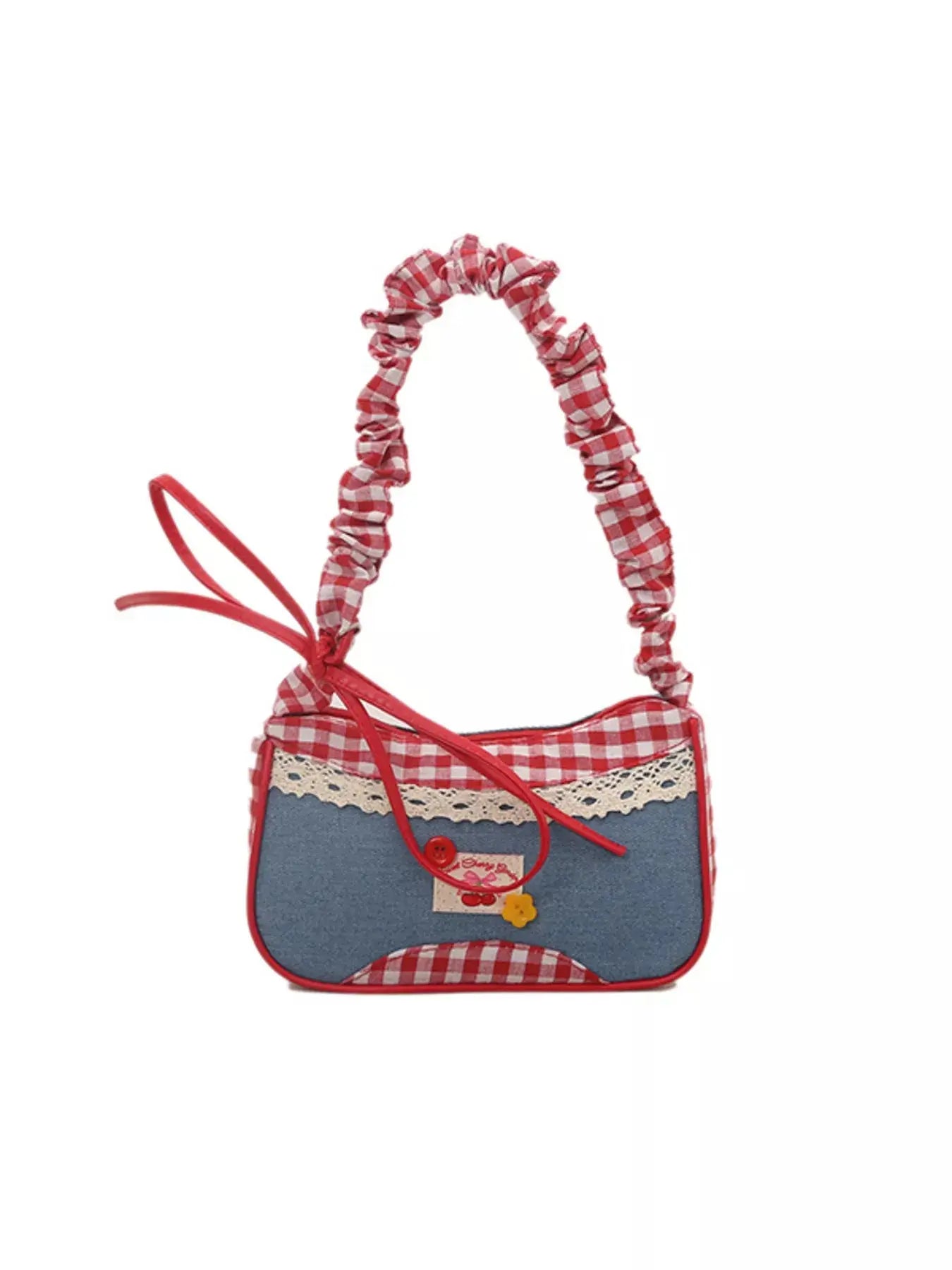 Cherry Plaid Strap Crossbody Bag Simply Love