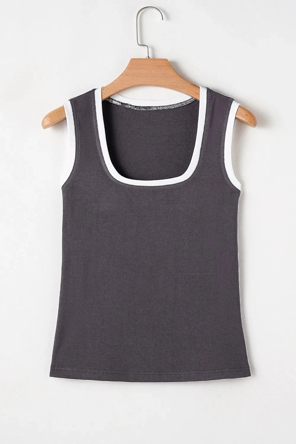 Square Neck Wide Strap Tank Simply Love