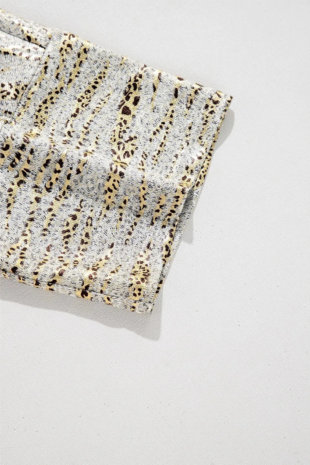 Leopard Print Half Sleeve V Neck Loose Fit T Shirt Simply Love