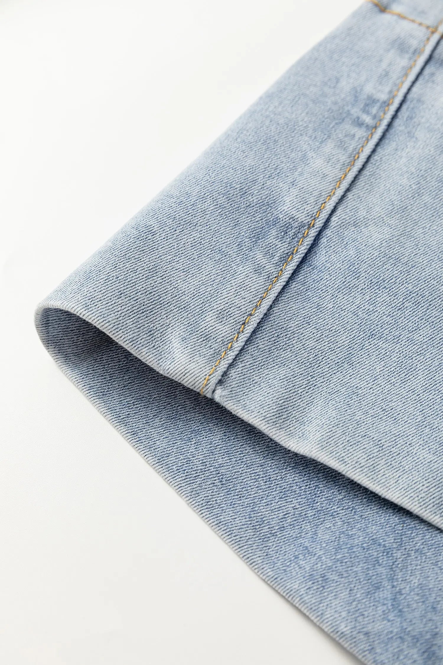 Beau Blue Mid Rise Pearl Embellished Split Wide Leg Jeans Dear-Lover Dropshipping